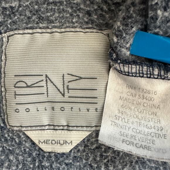 Trinity Collective Mens Hoodie Sweatshirt Medium Blue Full Zip Loungewear - Picture 7 of 9